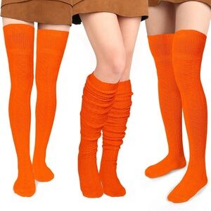 Orange Thigh High Socks (Velma costume)